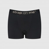 Черные трусики-боксеры для фиксации насадок Strap-on-me Harness Lingerie Allure - size S - Strap-on-me - купить с доставкой в Омске