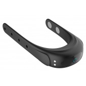 Черное эрекционное виброкольцо на ремешках - Boys of Toys - в Омске купить с доставкой