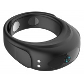 Черное эрекционное виброкольцо на ремешках - Boys of Toys - в Омске купить с доставкой