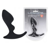 Черная анальная пробка для массажа простаты Double Ripple Silicone Prostate Massager - Shots Media BV - в Омске купить с доставкой