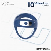 Синее интерактивное эрекционное виброкольцо Rank - Intoyou - в Омске купить с доставкой