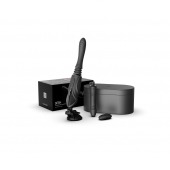 Черная секс-машина с функцией нагрева, насадками и присоской Sesh - Zalo - купить с доставкой в Омске