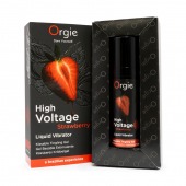 Жидкий вибратор Orgie High Voltage Strawberry - 15 мл. - ORGIE - купить с доставкой в Омске