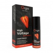 Жидкий вибратор Orgie High Voltage Strawberry - 15 мл. - ORGIE - купить с доставкой в Омске