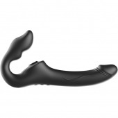 Черный безремневой страпон с 3 моторами - Ibiza - купить с доставкой в Омске