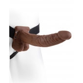 Полый мужской фаллопротез Hollow Strap-On with Balls - 24 см. - Pipedream - купить с доставкой в Омске