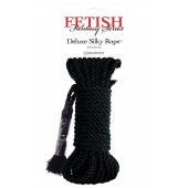 Черная веревка для фиксации Deluxe Silky Rope - 9,75 м. - Pipedream - купить с доставкой в Омске