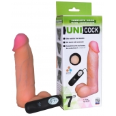 Фаллическая насадка Харнесс UNICOCK 7  с вибрацией - 19 см. - LOVETOY (А-Полимер) - купить с доставкой в Омске