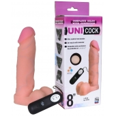 Фаллическая насадка Харнесс UNICOCK 8  с вибрацией - 20 см. - LOVETOY (А-Полимер) - купить с доставкой в Омске