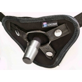 Страпон с 2 насадками и вибрацией UniStrap - 20 и 18 см. - LOVETOY (А-Полимер) - купить с доставкой в Омске