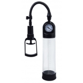 Чёрная вакуумная помпа A-toys с манометром и прозрачной колбой - A-toys - в Омске купить с доставкой