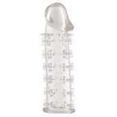 Гелевая прозрачная насадка с шипами - 12 см. - Toyfa Basic - в Омске купить с доставкой