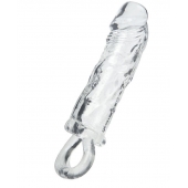 Прозрачная насадка с петлёй для фиксации - 14 см. - ToyFa - в Омске купить с доставкой