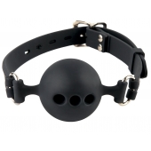 Силиконовый кляп-шар с отверстиями для дыхания Silicone Breathable Ball Gag Small - Pipedream - купить с доставкой в Омске