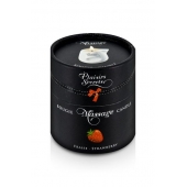 Массажная свеча с ароматом клубники Bougie de Massage Gourmande Fraise - 80 мл. - Plaisir Secret - купить с доставкой в Омске