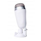 Мастурбатор-вагина в белой колбе с присоской и встраиваемой вибропулей - A-toys - в Омске купить с доставкой