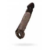 Чёрная насадка на пенис Tс подхватом - 19,5 см. - ToyFa - в Омске купить с доставкой