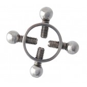 Серебристые зажимы для сосков на винтах - ToyFa - купить с доставкой в Омске