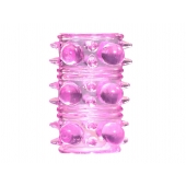 Розовая насадка на пенис Rings Armour - Lola Games - в Омске купить с доставкой