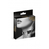 Чёрный чокер с кольцом в форме сердца - Bijoux Pour Toi - купить с доставкой в Омске