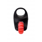 Чёрно-красное эрекционное виброкольцо Erotist - Erotist Adult Toys - в Омске купить с доставкой