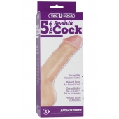 Насадка-реалистик для трусиков Vac-U-Lock 5  Realistic - 12,7 см. - Doc Johnson - купить с доставкой в Омске