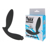 Чёрный вибростимулятор простаты Sex Expert Vibe Pleasure - Sex Expert - в Омске купить с доставкой