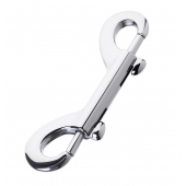 Серебристый двухсторонний карабин TOYFA Metal - ToyFa - купить с доставкой в Омске