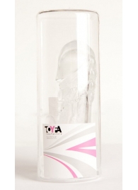 Прозрачная гелевая насадка с клиторальным отростком - 13 см. - Toyfa Basic - в Омске купить с доставкой