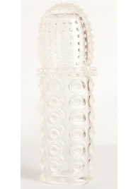 Прозрачная закрытая гелевая насадка - 13,5 см. - Toyfa Basic - в Омске купить с доставкой