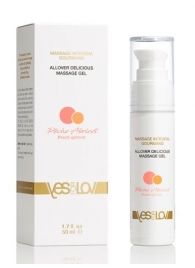 Универсальный массажный гель-смазка Allover Delicious Massage Gel с ароматом персика и аброкоса - 50 мл. - YESforLOV - купить с доставкой в Омске
