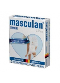 Ультратонкие презервативы Masculan Ultra Fine с обильной смазкой - 3 шт. - Masculan - купить с доставкой в Омске