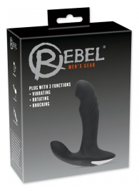 Черный вибромассажер простаты с функцией римминга Plug with Perineum Stimulator - 16,6 см. - Orion - в Омске купить с доставкой