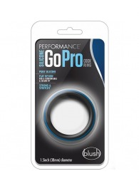 Черно-синее эрекционное кольцо Silicone Go Pro Cock Ring - Blush Novelties - в Омске купить с доставкой