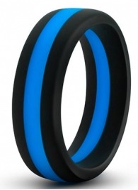 Черно-синее эрекционное кольцо Silicone Go Pro Cock Ring - Blush Novelties - в Омске купить с доставкой