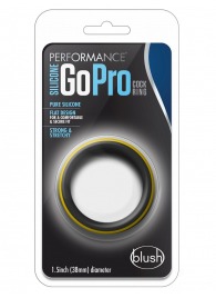 Черно-желтое силиконовое эрекционное кольцо Silicone Go Pro Cock Ring - Blush Novelties - в Омске купить с доставкой