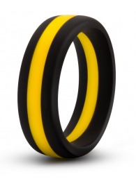 Черно-желтое силиконовое эрекционное кольцо Silicone Go Pro Cock Ring - Blush Novelties - в Омске купить с доставкой