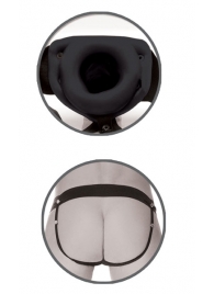 Черный полый страпон унисекс Hollow Strap-On - 14,5 см. - Pipedream - купить с доставкой в Омске