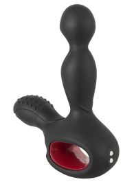 Черный вибромассажер простаты с нагревом и ротацией Prostate Plug - 14,5 см. - Orion - в Омске купить с доставкой