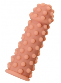 Телесная реалистичная насадка KOKOS Extreme Sleeve 02 с дополнительной стимуляцией - 12,7 см. - KOKOS - в Омске купить с доставкой