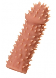 Телесная реалистичная насадка KOKOS Extreme Sleeve 07 с дополнительной стимуляцией - 12,7 см. - KOKOS - в Омске купить с доставкой