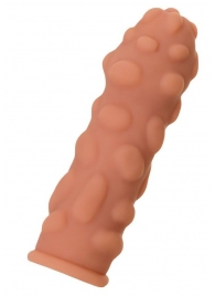 Телесная реалистичная насадка KOKOS Extreme Sleeve 11 с дополнительной стимуляцией - 12,7 см. - KOKOS - в Омске купить с доставкой
