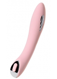 Розовый силиконовый вибратор с электростимуляцией TESLA G-POINT - 21 см. - ToyFa - купить с доставкой в Омске