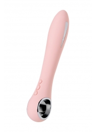 Розовый силиконовый вибратор с электростимуляцией GALVANI VIBE - 21 см. - ToyFa - купить с доставкой в Омске