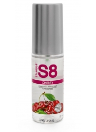 Смазка на водной основе S8 Flavored Lube со вкусом вишни - 50 мл. - Stimul8 - купить с доставкой в Омске