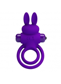 Фиолетовое эрекционное кольцо с вибростимуляцией клитора Vibrant Penis Ring III - Baile - в Омске купить с доставкой