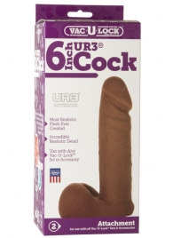 Насадка-мулат для трусиков Vac-U-Lock 6  ULTRASKYN Cock - 17,3 см. - Doc Johnson - купить с доставкой в Омске
