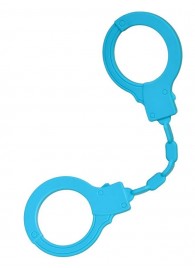 Голубые силиконовые наручники A-Toys без ключа - A-toys - купить с доставкой в Омске
