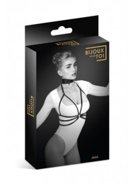 Черная упряжь на грудь Julia - Bijoux Pour Toi - купить с доставкой в Омске
