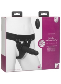 Черный полый вибрострапон Body Extensions BE Aroused - 17,78 см. - Doc Johnson - купить с доставкой в Омске